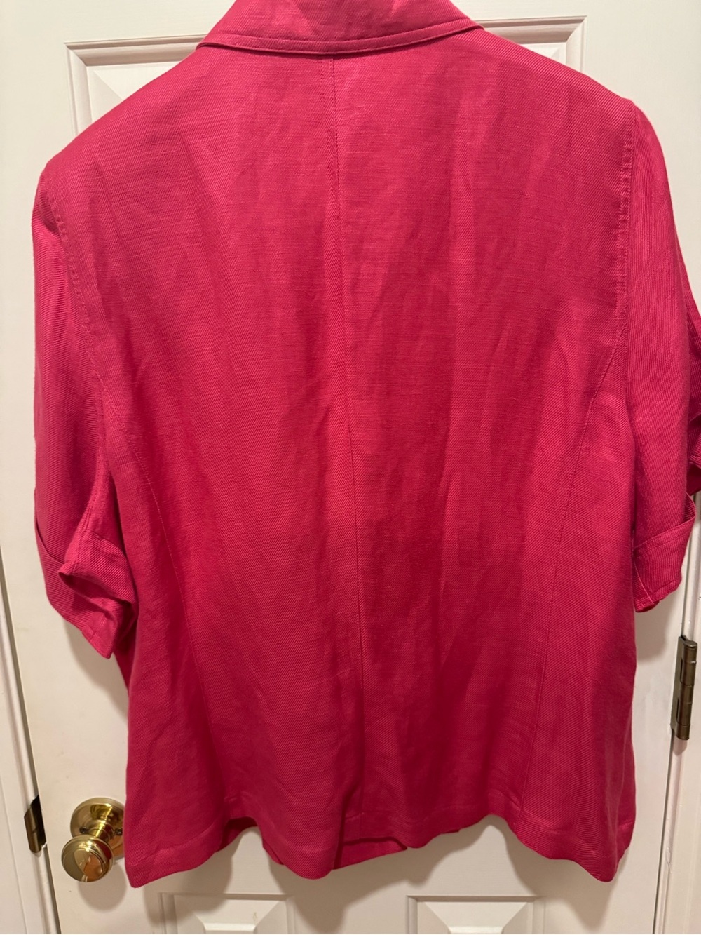 Emma James Short-Sleeve Button-Front Top in Raspberry - Picture 5 of 5